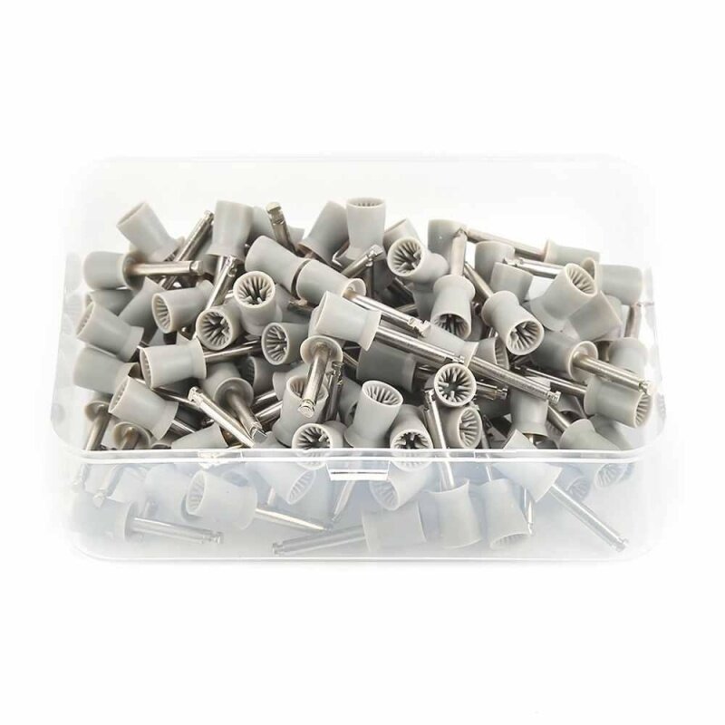 100x Dental Tooth Polish Polishing Cup Prophy Brush Rubber Dental Care Cup