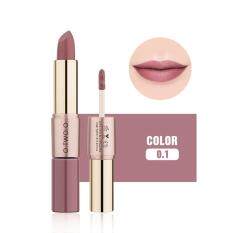 12 Colors Women 2 in 1 Velvet Matte Lipstick Lip Gloss Double-End Makeup A