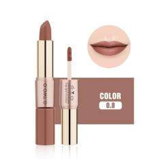 12 Colors Women 2 in 1 Velvet Matte Lipstick Lip Gloss Double-End Makeup H