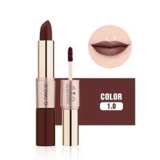 12 Colors Women 2 in 1 Velvet Matte Lipstick Lip Gloss Double-End Makeup J Jeromestore