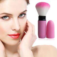 1 Buah Sikat Yang Dapat Ditarik Portabel Kuas Blush On Bubuk Longgar Kuas Make Up Brush Berwarna Merah Muda