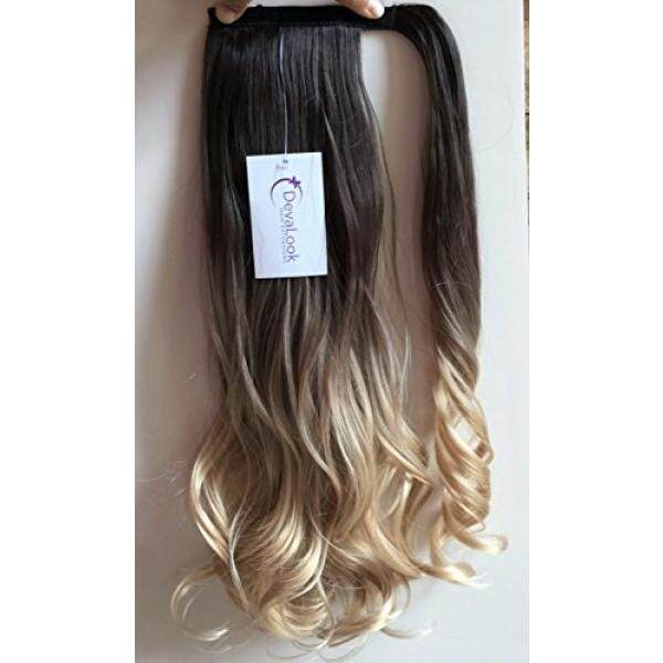 20 Synthetic Wavy Curly Ombre Wrap Around Ponytail Clip in Hair Extensions Hairpieces - intl