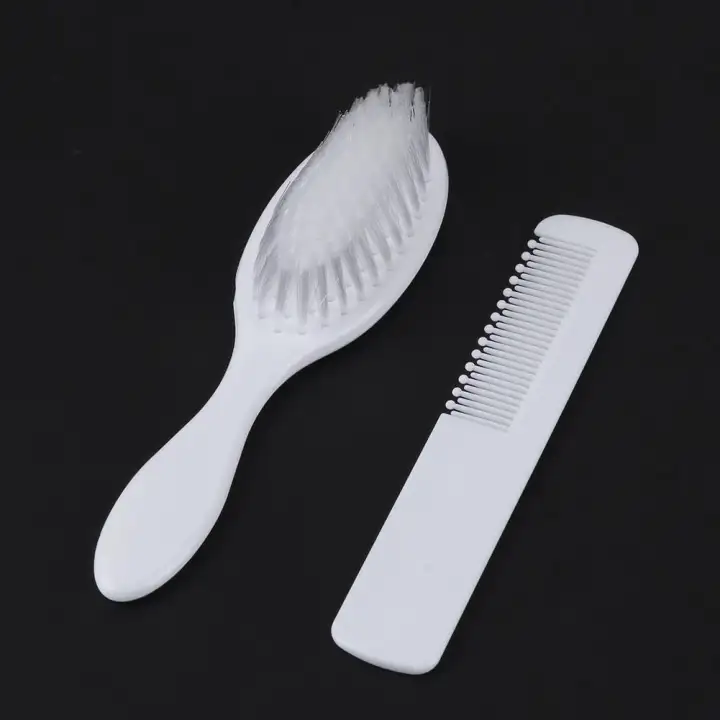 2pcs Set Newborn Baby Hair Comb Brush Soft Infant Head Massager