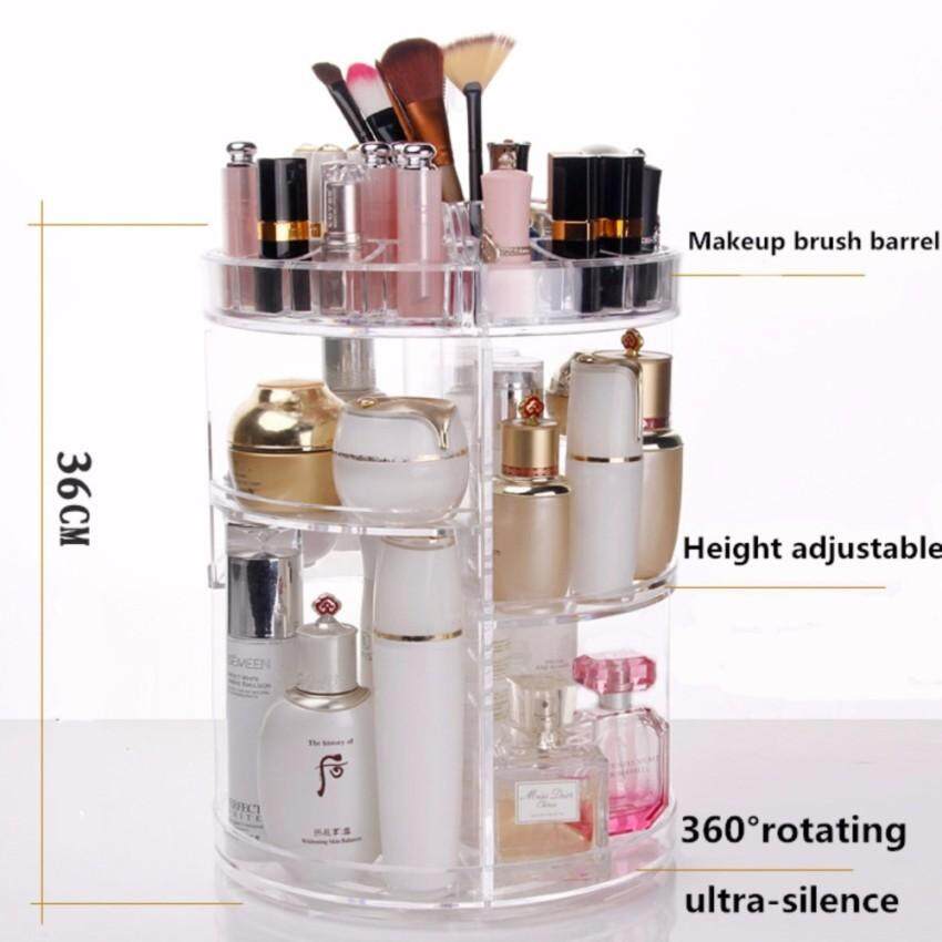 3-Tier Makeup Organizer 360 Degree Rotating Cosmetic StorageDisplay Box useful Make .