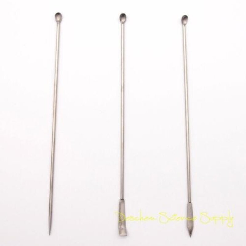 3Pcs/set 22cm Lab Spoon Spatula Microspatulas Stainless Steel
