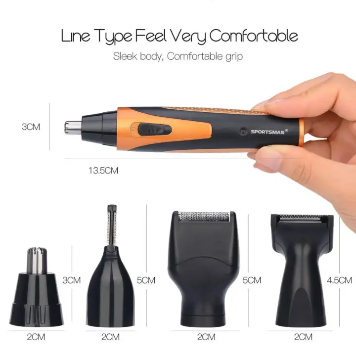 4 In 1 Usb Electric Nose Ear Hair Trimmer For Men S Beard Razor