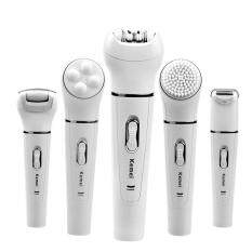 5 trong 1 Chăm Sóc Cá Nhân Nữ Cạo Râu Len Thiết Bị Phụ Nữ Máy Tẩy Nhổ Lông Cạo Râu Chân Callus Tẩy Làm Sạch Da Mặt Bàn Chải (Trắng) f-AEMR092WQ chính hãng