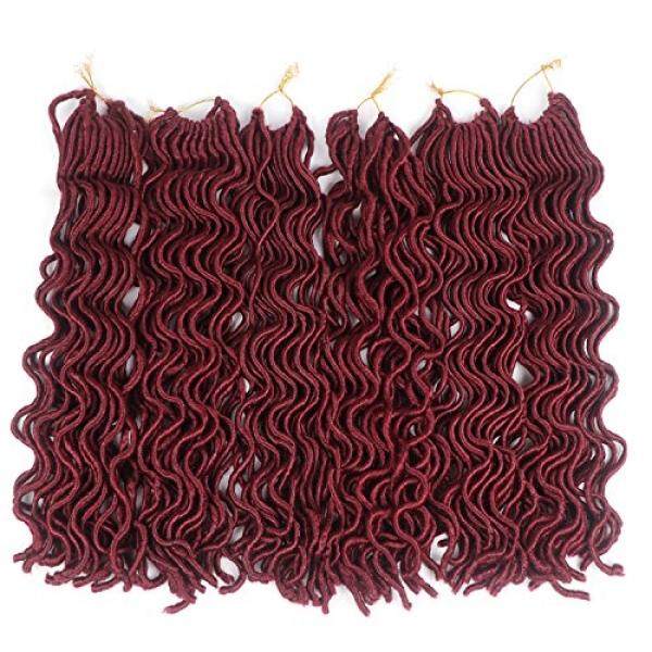 7Packs 20inch 24Roots/Pack Curly Faux Locs Soft Hair Twist Braids Crochet Braiding Hair Braids Synthetic Hair Extensions ((7 packs/lot) 20, Burdy#) - intl
