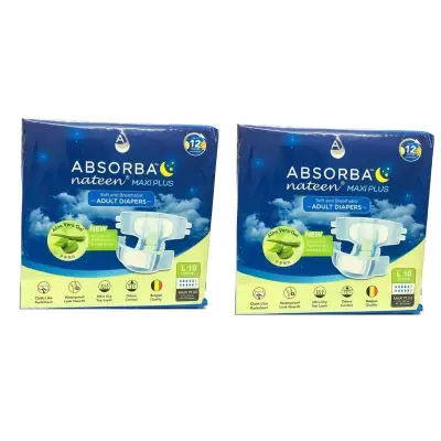 Absorba Nateen Maxi Plus L 10 pieces [Adult Diapers] x2(twin pack)