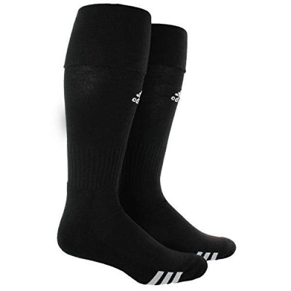 Adidas Uniseks Rivalry Sepak Bola 2-Bungkus OTC Kaus Kaki, Hitam/Putih-Internasional