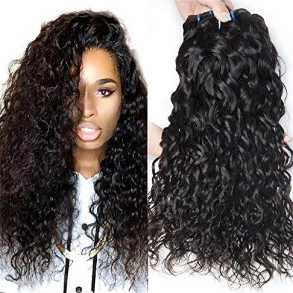 Gelang Ali Moda Rambut Perawan Malaysia 4 Bundel Gelombang Air Basah dan Bergelombang Tenunan Air Manusia Bundel Rambut Malaysia Air Rambut Murni Gelombang-Intl