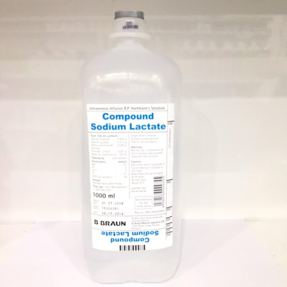 B Braun Compound Sodium Lactate 1000ml Iv Infusion Hartmanns Solution Lazada