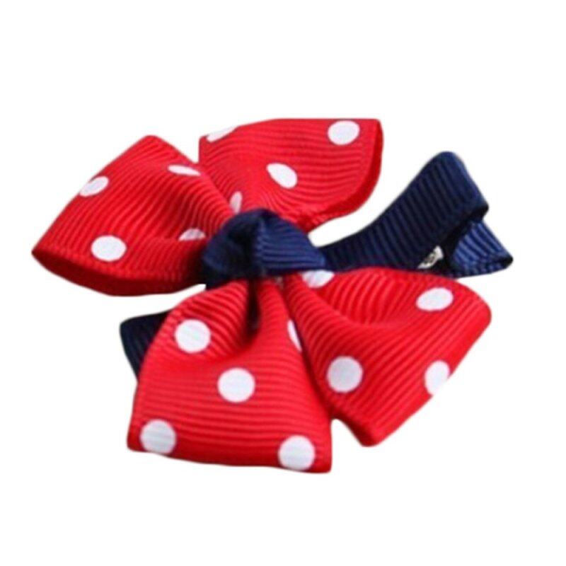 Big Bow Girls Hairclip Dot Flower Red tốt nhất