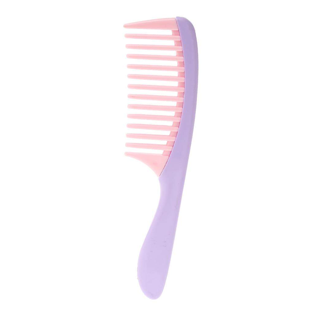 Besar Lebar Gigi Sisir Curly Lurus Rambut Anti-statis Plastik Hairdressing .