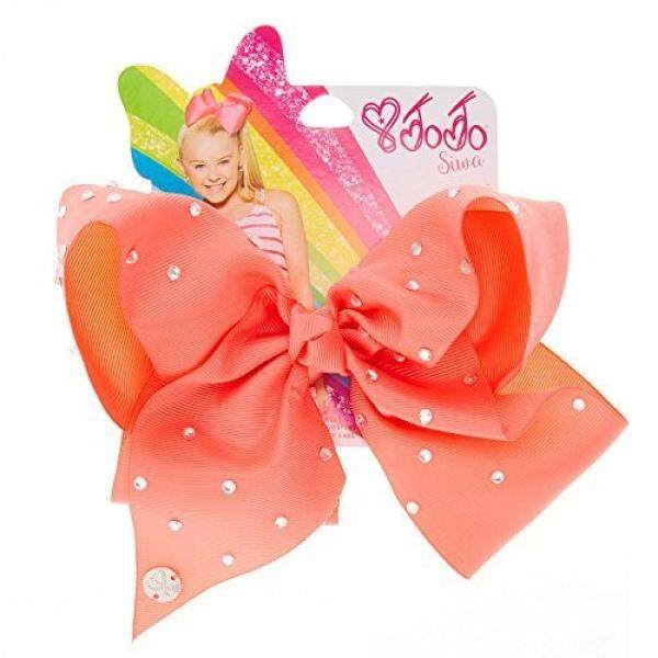 Claires Perempuan JOJO Siwa Berlian Imitasi Besar Karang Signature Rambut Busur-Internasional