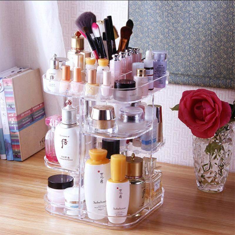 Cosmetic Storage Box Dressing Table Shelf Cute Desktop Lipstick Skin Cosmetic Storage Box Dressing Table Shelf Cute Desktop Lipstick Skin Care Transpa Rotary Acrylic Finishing Tidy Organizer Desk Decor Intl Philippines