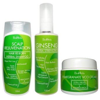 Ecoherbs Ginseng Extra Strength Complete Set Alopecia Natural