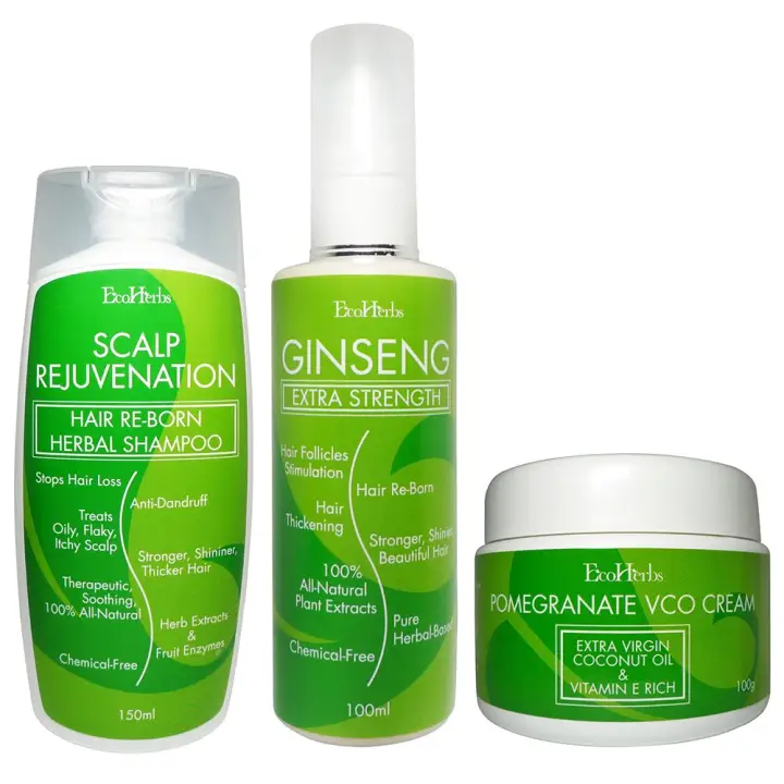 Ecoherbs Ginseng Extra Strength Complete Set Alopecia Natural