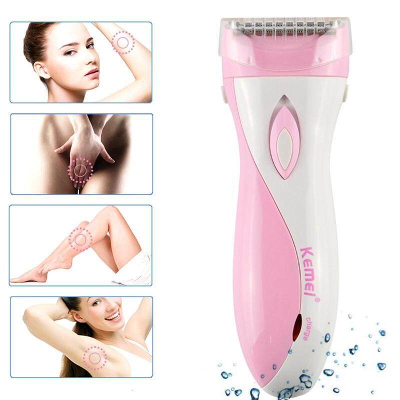 Electric Rechargeable Lady Shaver Hair Remover Epilator Shaving Wool Scraping EU Pink - intl