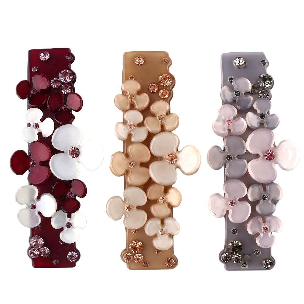 Fashion Korea Berkilau Mempesona Kristal Bunga Hairpin Hair Clip Aksesoris Rambut-Intl