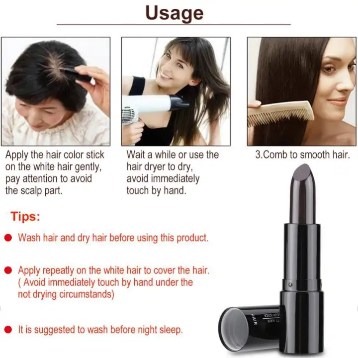 Hair Color Pen Temporary Lipstick Hair Dye Coloring White Hair