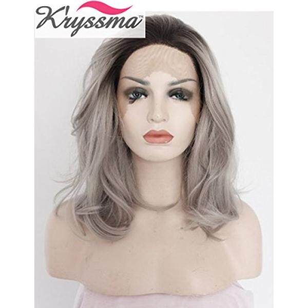 Kryssma Grey Ombre Short Bob Wigs For Black Women Natural