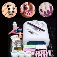 Kuku Peralatan Seni Set-36 W Uv Lampu Pengering Gel Ditiru Jari Bolpen Zebra Kotak Kuas
