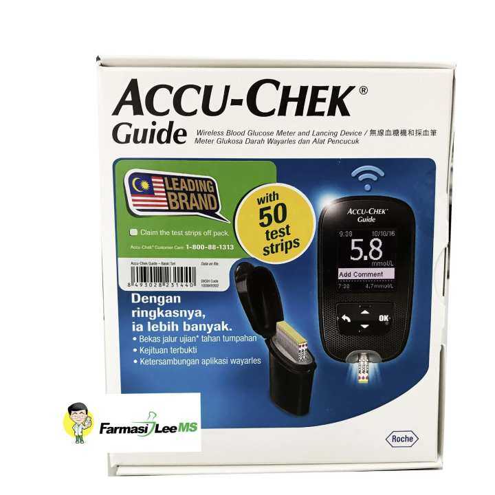 Accu-chek Guide Wireless Blood Glucose Meter + 60strips (exp 07 2019 