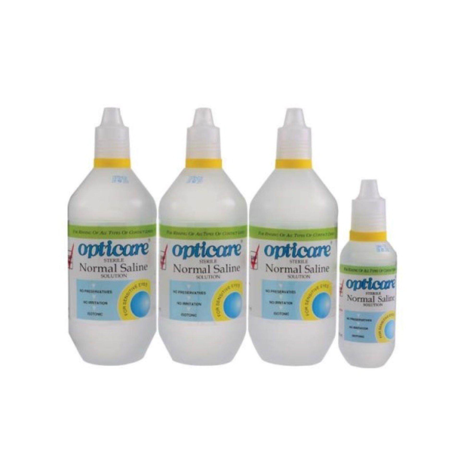 Opticare Normal Saline Solution 500mlx3 + 120mlx1