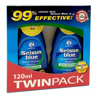Selsun Blue Extra Moisturizing Shampoo 120ml X 2s Exp Date 08