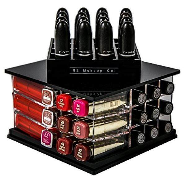 Lipstik Putar Holder Akrilik Kotak Makeup 52 Penyimpanan Yang Jelas Slot-Top Kompartemen Kasus Sempurna untuk Cepat Akses Mudah untuk Favorit Kosmetik Coloursaves Ruang di Kesombongan dan Laci-Internasional