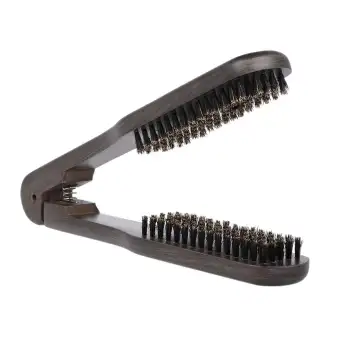 Straightening Comb Double Sided Brush Clamp Hair Hairdressing