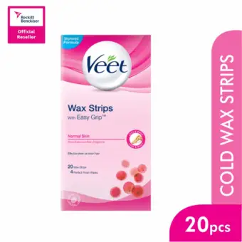 Veet Hair Removal Wax Strip Normal Skin 20s Lazada