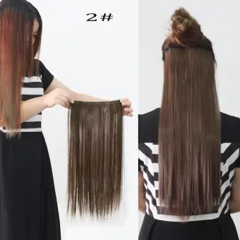 Women Long Straight Hair One Piece Clips In Hair Extensions Full