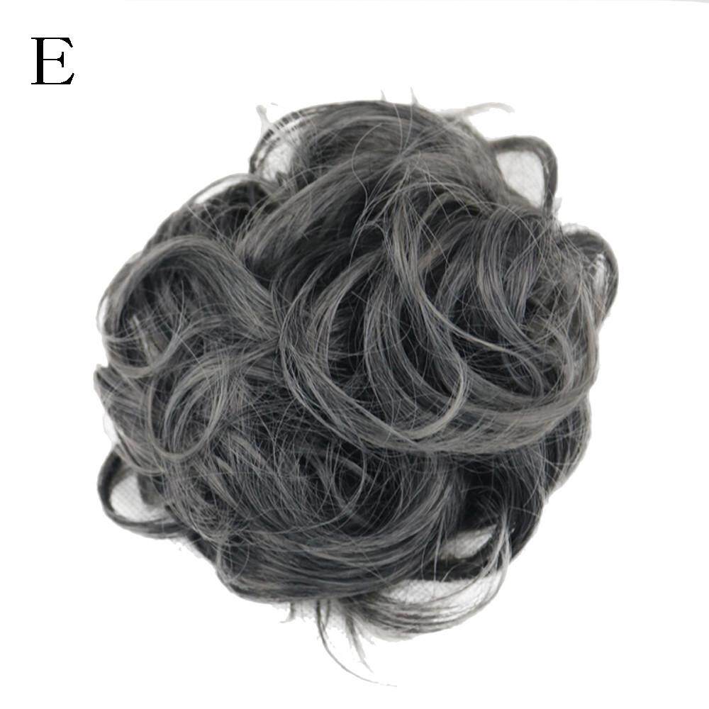 Wanita Bun Berantakan Keriting Rambut Twirl Piece Scrunchie Ekstensi Wig Rambut-Intl