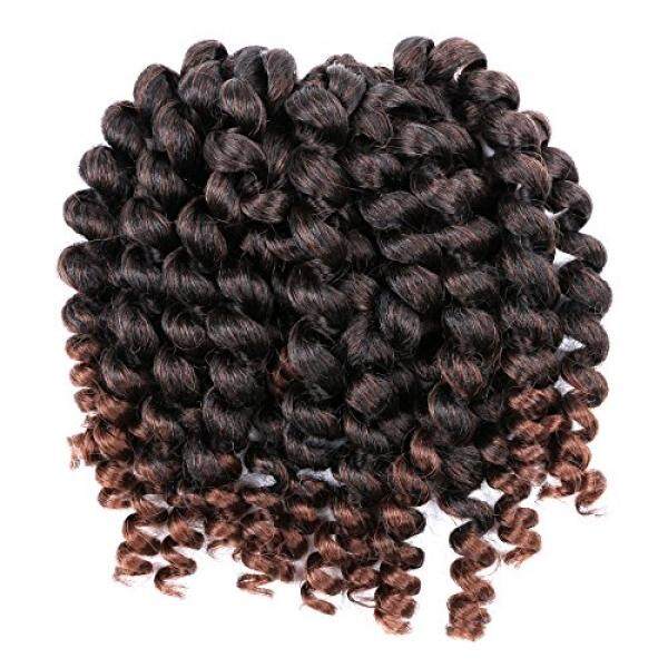 YOKWI 8 Inch Wand Curl Crochet Hair Extensions 20 Roots/Pack ombre braiding Twist Hair Synthetic Jumpy Wand Curls Crochet Braids Hair - intl