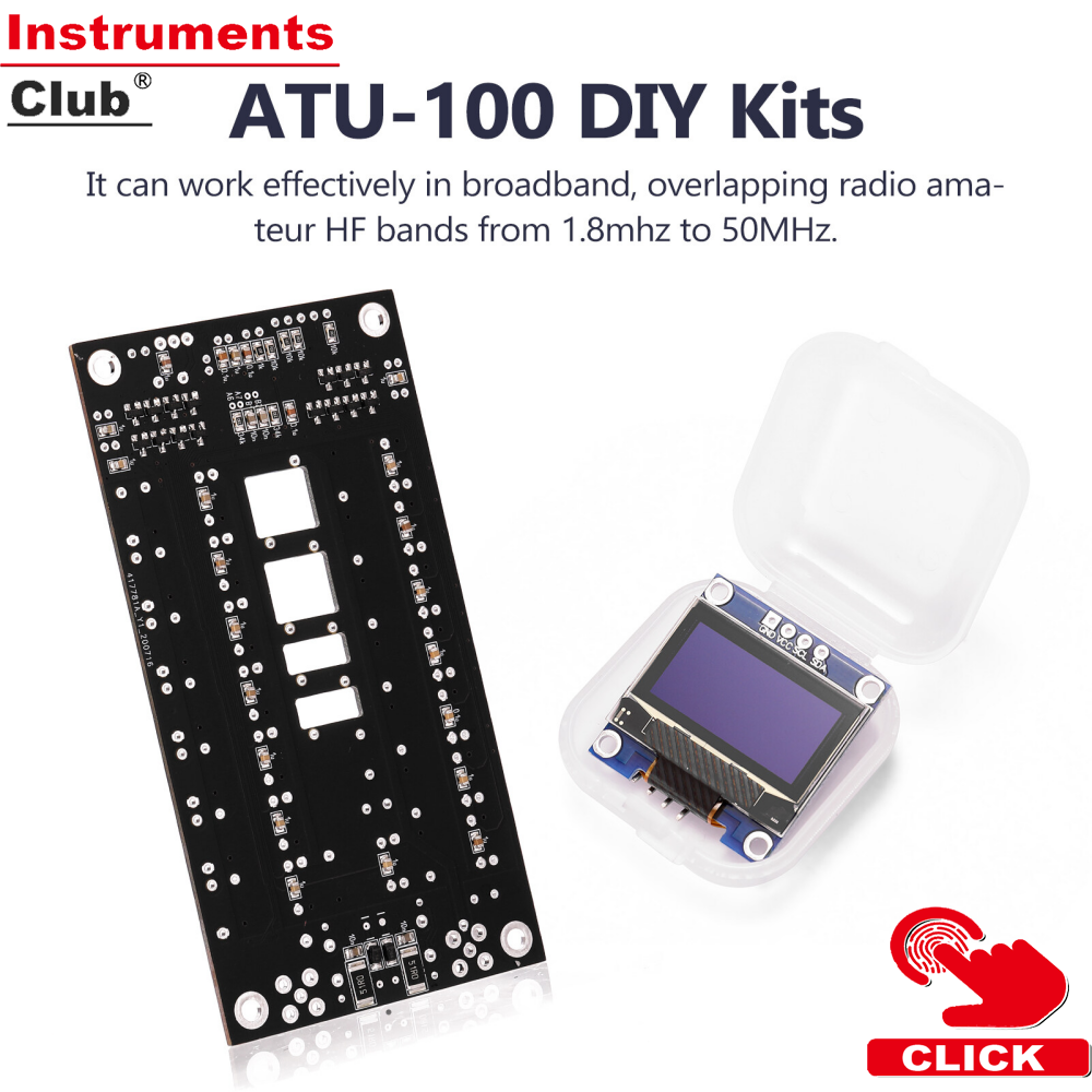ATU100ชุด DIY 1.850MHz เสาอากาศอัตโนมัติจูนเนอร์ + OLED โปรแกรม
