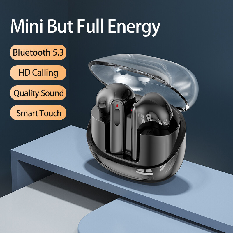 VAORLO Original Transparent Space Capsule Bluetooth Earphone With Mic Smart Touch Control Wireless Headphone 9D HiFi Heavy Bass Earbuds Gaming Headset For All Smartphones