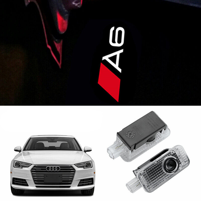 2pcs car door warning light laser projector lamp for audi a1 a3 a4 a5 a6 a7 a8 q3 q5 q7 r8 tt