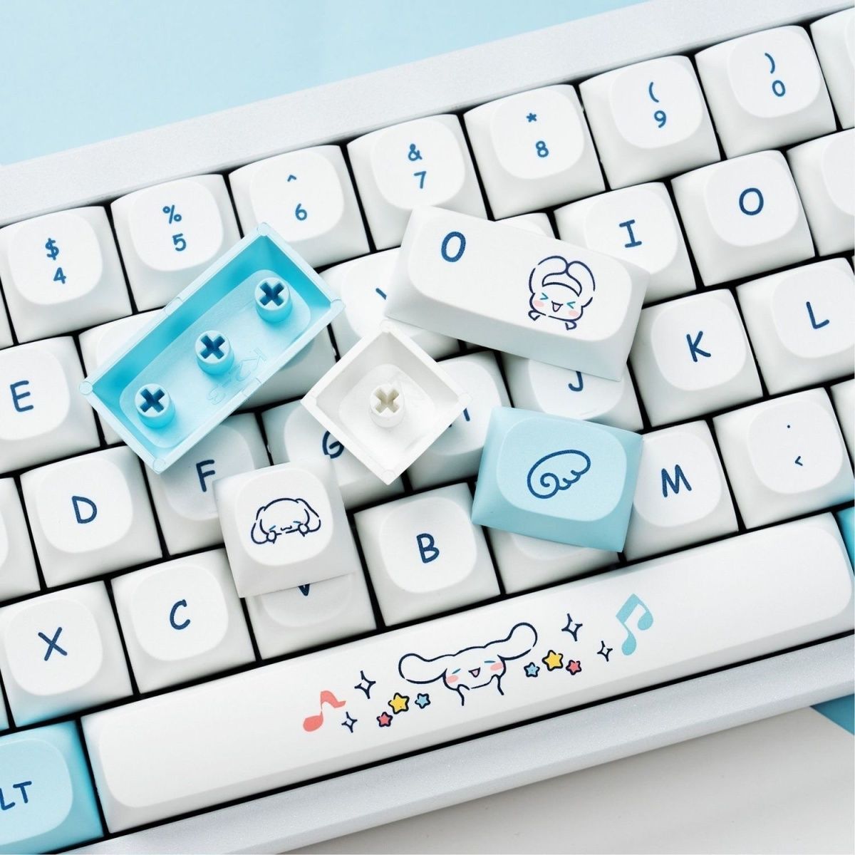 Cinnamoroll Keycaps PBT Dye-sub MA/MOA Profile Keycap Custom Keycaps