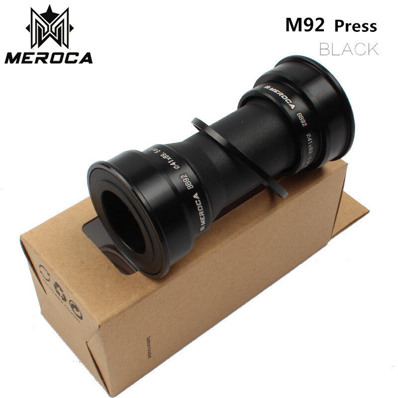 MEROCA Bicycle BB92 Press Bearing Bottom Bracket Fits 86mm-92mm for mountain bike road bike SR GXP φ24 / 22mm crankset