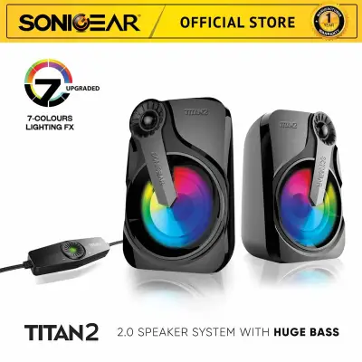 SonicGear Titan 2 Portable 2.0 Speaker with Volume Control - Huge Bass