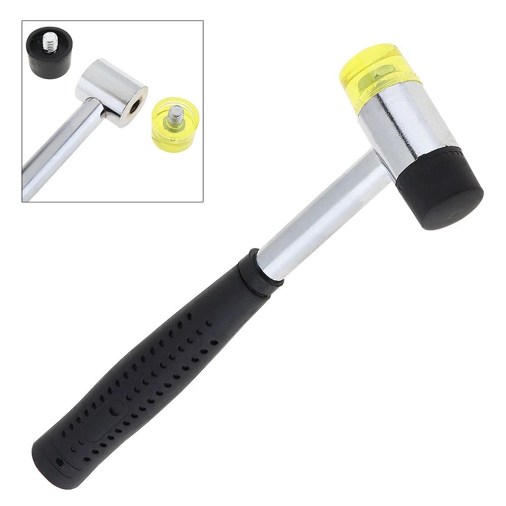 LYCHEE Round Head Solid Tap Manual Tile Installation Jewelry Craft DIY Rubber Hammer Hammer Installation Hammer Woodworking Tools