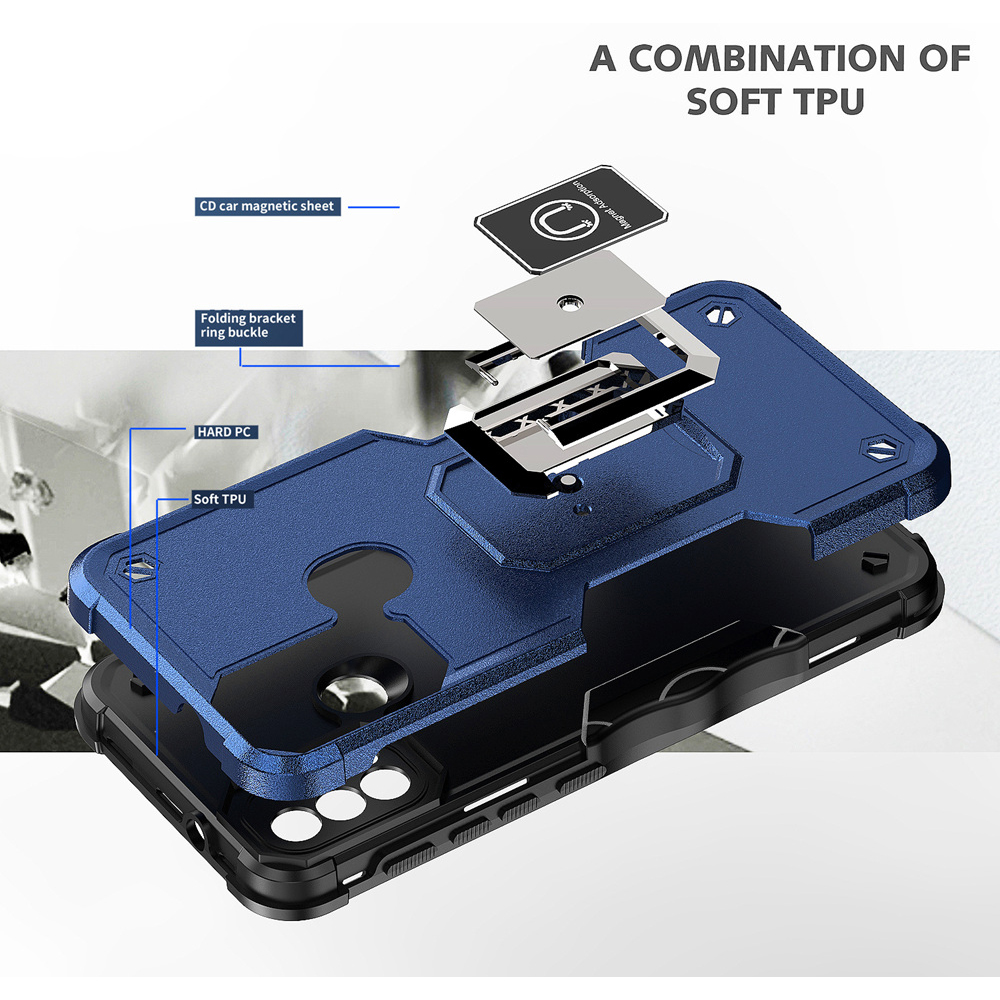 KEYSION Ốp Giáp Chống Sốc Cho Motorola MOTO E40 E30 E20 Ốp Lưng Điện Thoại Có Giá Đỡ Vòng Nhẫn Bằng Silicon + PC Cho MOTO G22 G200 5G G50