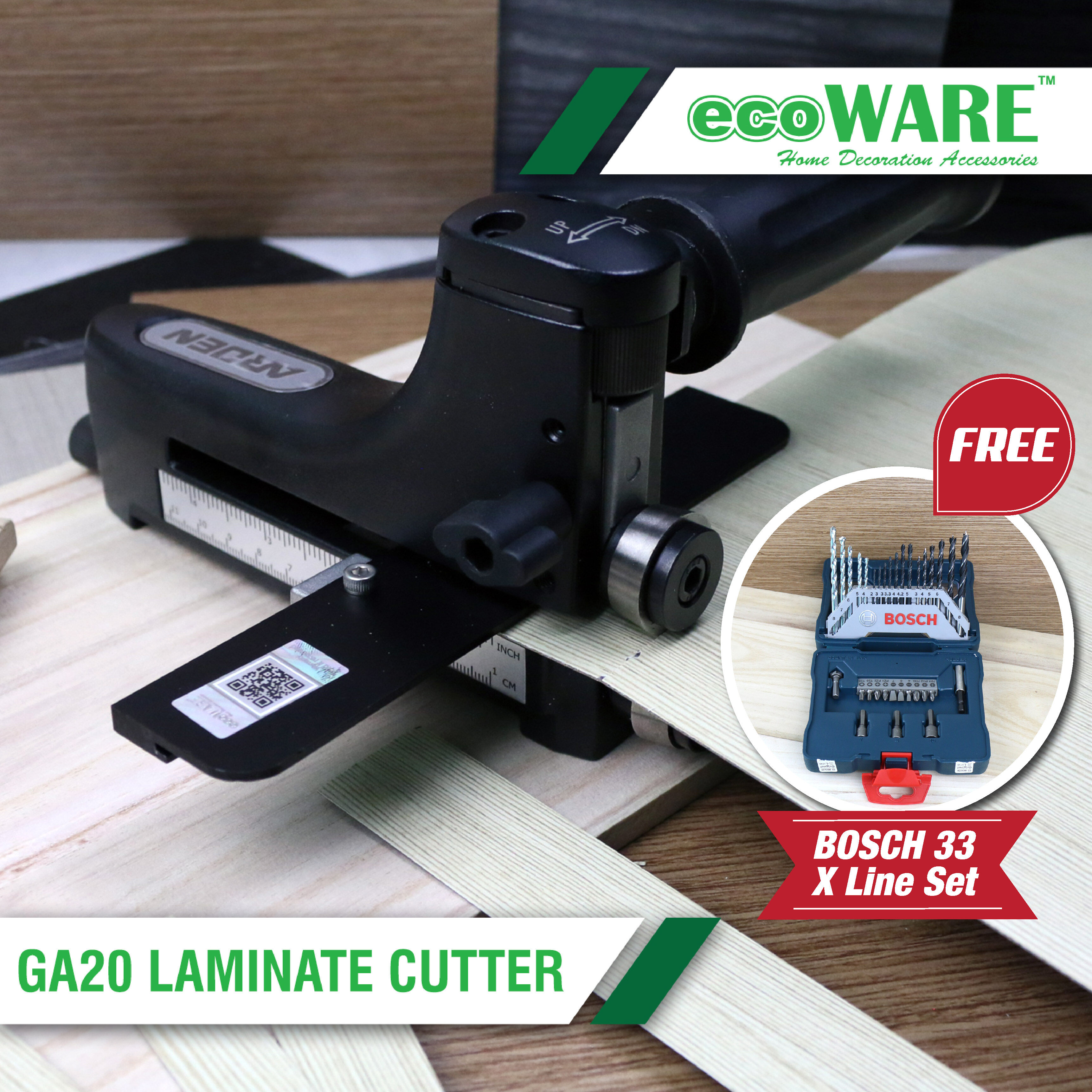 ARDEN GA20 Laminate Cutter Ergonomics Design Cutter Left and Right