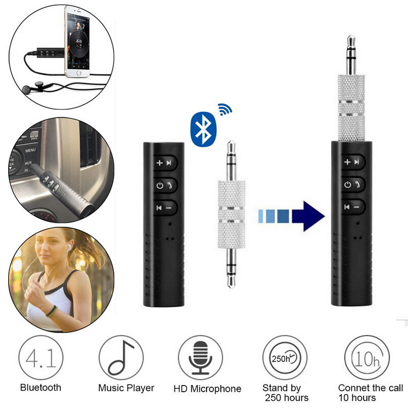Bộ Phụ Kiện Xe Hơi Bluetooth 5.0 Bộ Chuyển Đổi Thu Âm Thanh Âm Thanh Stereo Rảnh Tay AUX Giắc Cắm 3.5Mm Mini Cho Loa Tai Nghe Xe Hơi