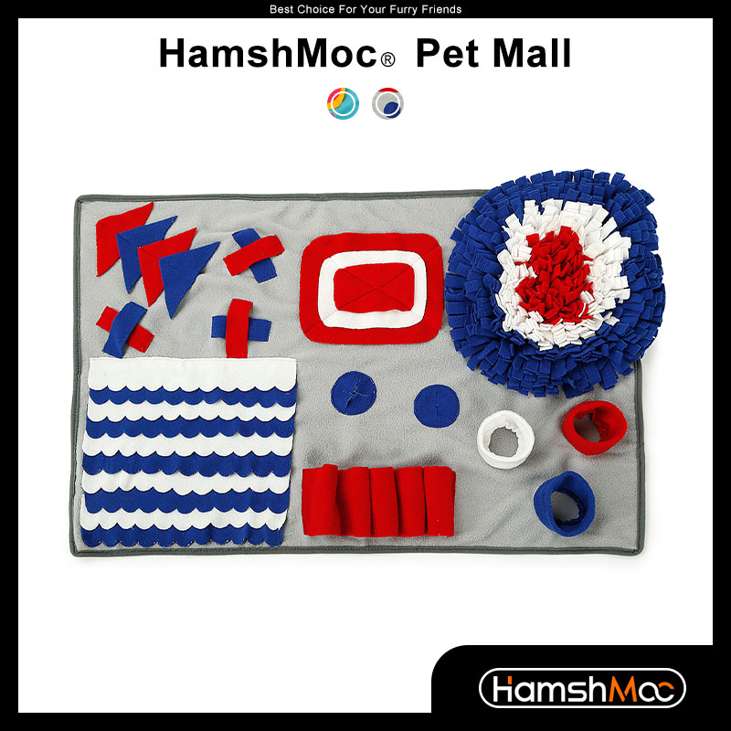 HamshMoc Plush Dog Puzzle Toys IQ Sniffing Training Dog Snuffle Mat Soft Food Feeding Mat Foraging Interactive Feeder Game Stress Relief