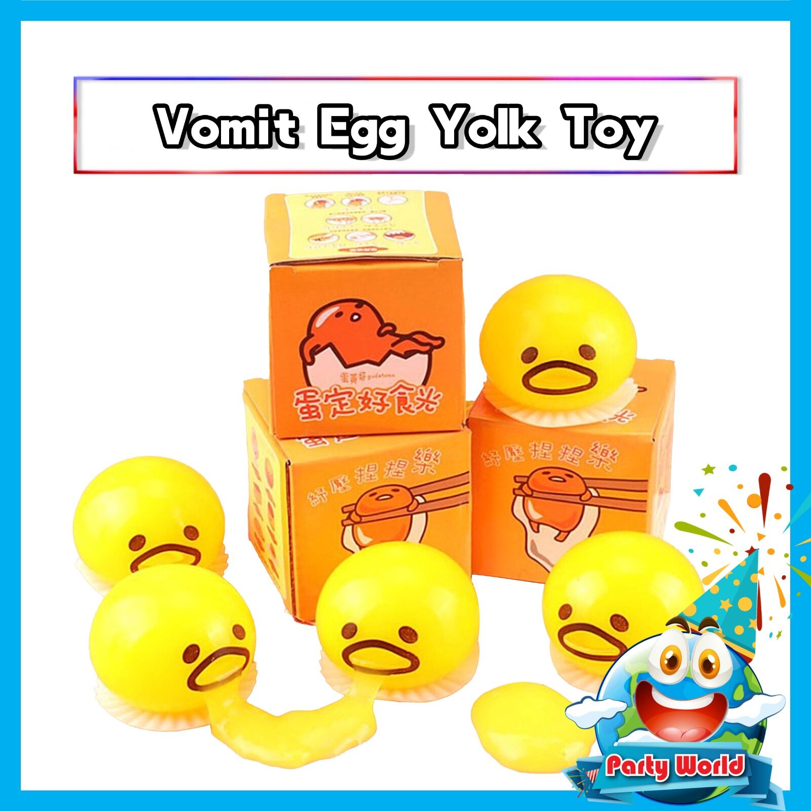 🎉Funny Vomit Egg Yolk Toys Cute Vomit Egg Yolk Toy Happy Relieve Stress Toys Lazada