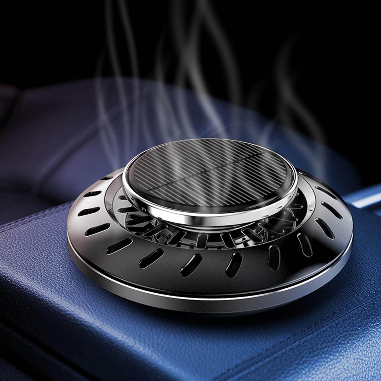 Baoblaze Auto Air Freshener, Solar Powered, Automatic Rotating Essential Oil Diffusers
