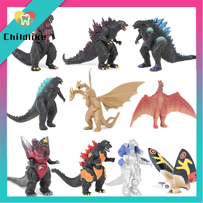 Mô hình quái vật shm phiên bản bình thường 10 neca godzilla ii 2019, bộ gồm mười bông sen đỏ king kong quidora